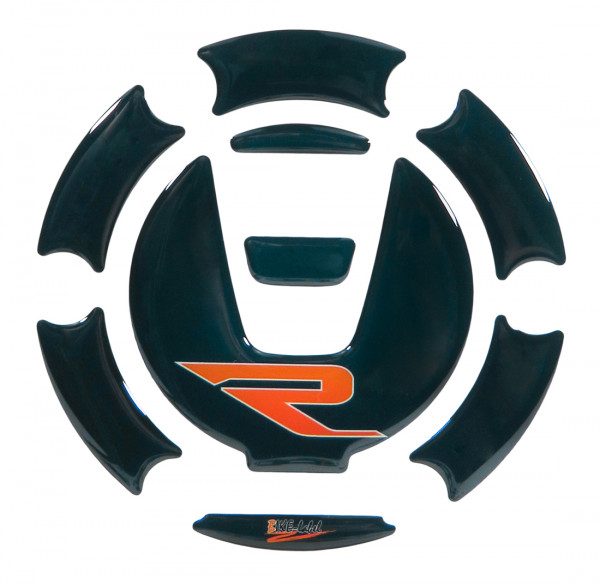 Lackschutz Tankdeckel Pad blau orange kompatibel für KTM 1290 Super Duke R