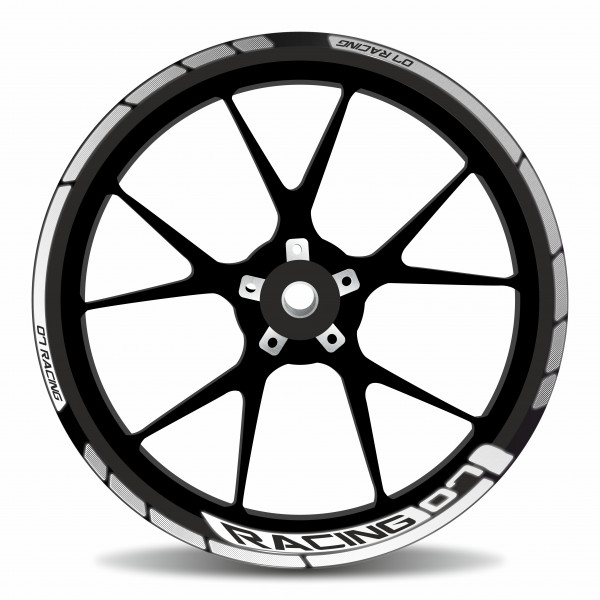 Felgenrand Aufkleber Reflex weiß Dots Motorrad kompatibel für Yamaha