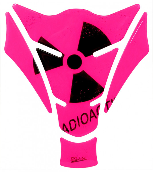 Tankpad 3D Motorrad Gel Aufkleber Radioaktiv Neon Pink Lackschutzfolie Kratzschutz