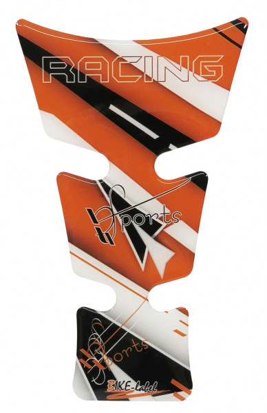 Tankpad 3D Motorrad Gel Aufkleber Orange Racing Sports Lackschutz Kratzschutz