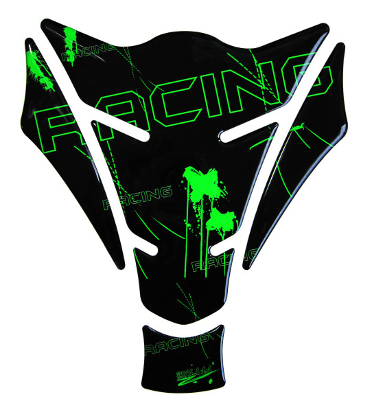 Tankpad 3D Motorrad Aufkleber Neon Grün Racing Lackschutz Kratzschutz