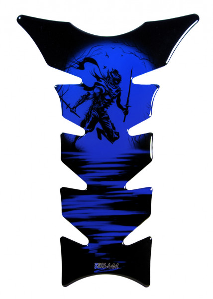 Tankpad 3D Motorrad Aufkleber - Ninja Rising Sun Blau Kratzschutzfolie