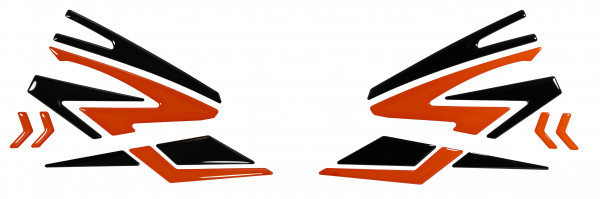 Tankpad Lackschutz passend für KTM Super Duke R 1390 Seitentank Pad schwarz
