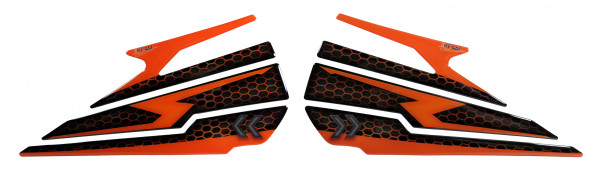 Seitentank Pad Lackschutz Orange Motorrad kompatibel für KTM 1290 Super Duke R