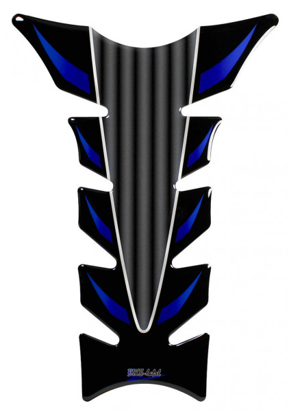 Tankpad 3D Motorrad Gel Aufkleber Racing Streifen Blau Lackschutzfolie