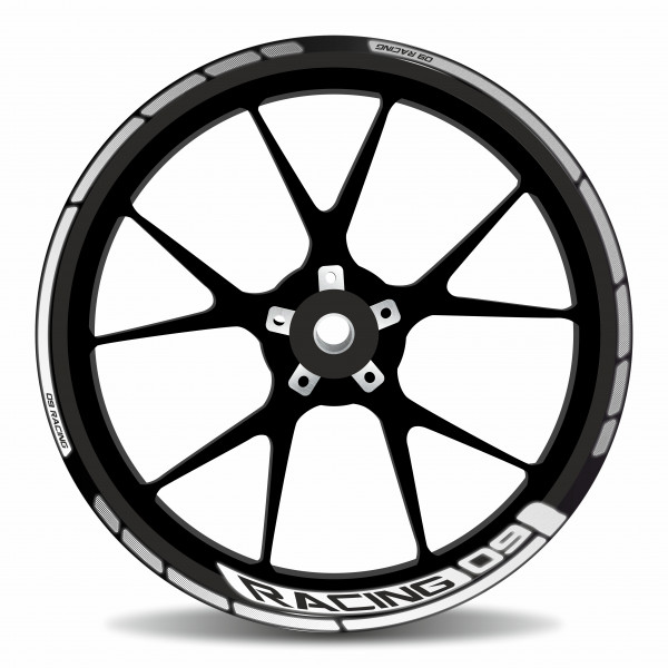 Felgenrand Aufkleber Reflex weiß Dots Motorrad kompatibel für Yamaha