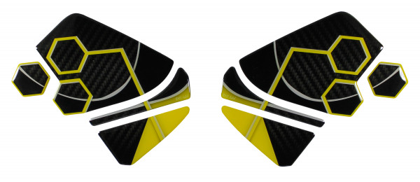 Kneepad Motorrad Aufkleber Lackschutz kompatibel für Honda CB750 Hornet Gelb