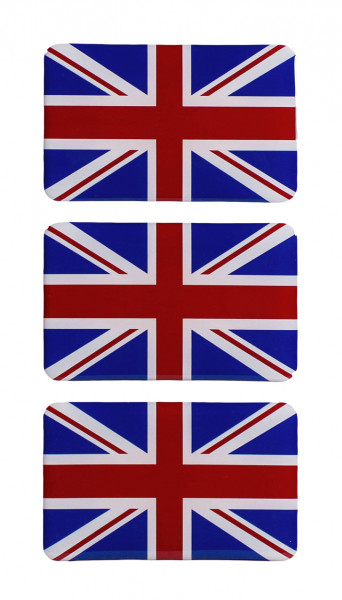Union Jack 3D Deko Gel UK Flaggen Aufkleber Set für Auto Kfz Motorrad