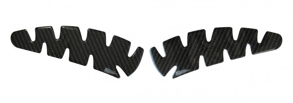 Motorrad Seitentankpad Carbon Optik Braun Kniepad 3D Aufkleber Lackschutz
