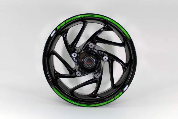 Limetten Grüne Felgenrandaufkleber universal passend für Kawasaki Motorrad grün