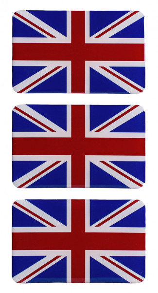 Union Jack 3D Deko Gel UK Flaggen Aufkleber Set für Auto Kfz Motorrad