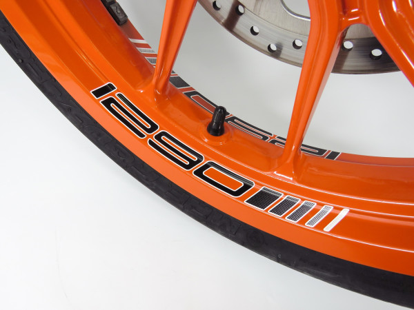 Felgenbett Aufkleber 1290 Black 3er Set passend für KTM 1290 Super Duke GT R