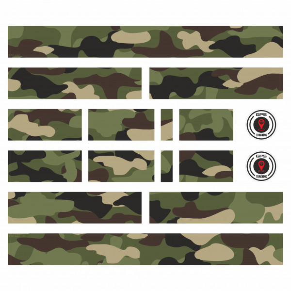 Fahrrad Rahmen Aufkleber XL Sticker Set E-Bike Roller Camouflage Armee