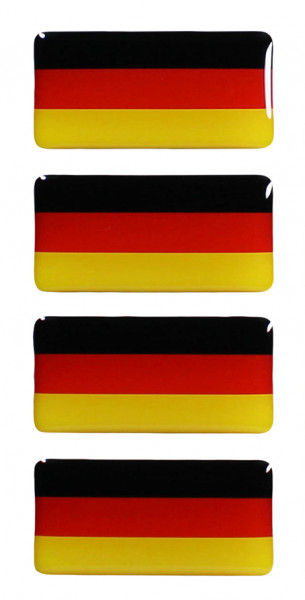 Deutschland Flaggen Aufkleber 3D Deko Sticker Set für Auto Kfz Motorrad