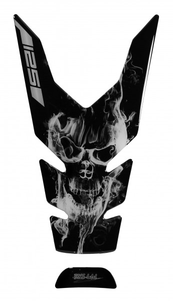 Motorrad Tankpad 3D kompatibel mit Yamaha MT-125 Totenkopf - ab BJ 2022
