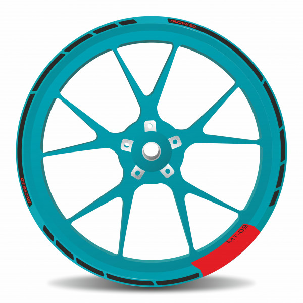 Set Felgenrand Aufkleber Motorradfelge kompatibel für Yamaha Cyan Storm