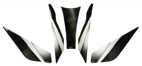 Seitentankpad Tankpad Lackschutz Set Carbon Style kompatibel für BMW R1200 GS