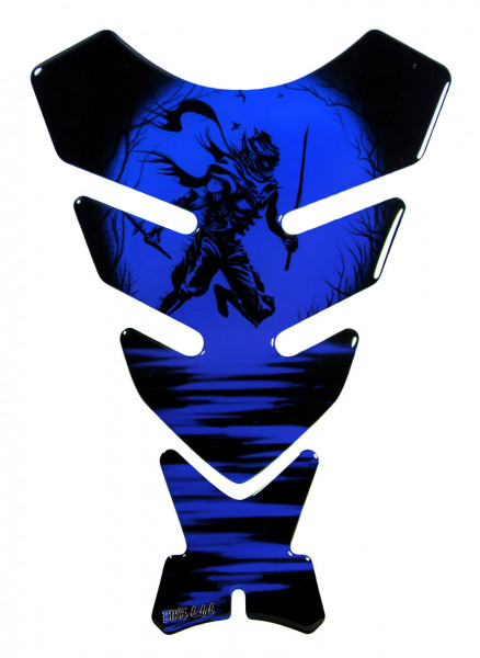 Tankpad 3D Motorrad Aufkleber - Ninja Rising Sun Blau Kratzschutzfolie