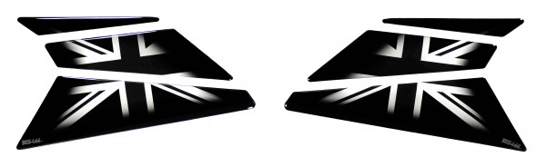Motorrad Seitentankpad Kniepad 3D Aufkleber Union Jack Lackschutzfolie