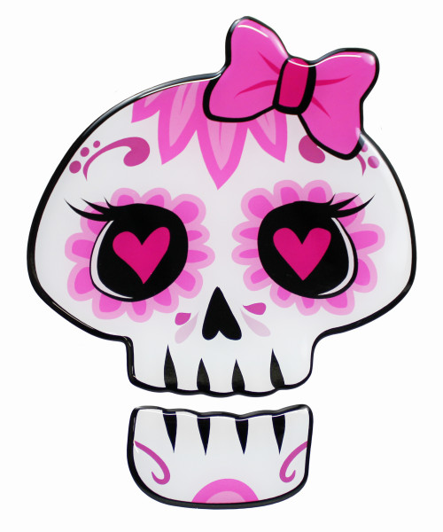 Aufkleber Sugar Skull 3D Tankpad Motorrad Motoroller Dekor