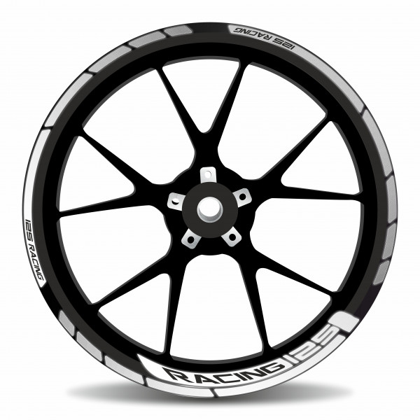 Felgenrand Aufkleber Reflex weiß Dots Motorrad kompatibel für Yamaha