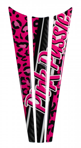 Tankpad für Motorrad Tank Lackschutz 3D-Gel Pink Leoprint Carbon Style