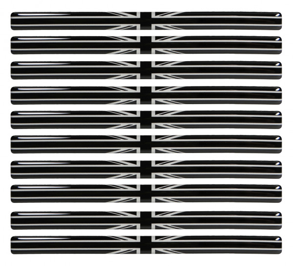 Union Jack 3D Deko Gel UK Flaggen Aufkleber Set für Auto Kfz Motorrad
