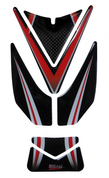 Lackschutz Tankpad Schutz Carbon Rot kompatibel für Honda CBR 1000 RR Fireblade