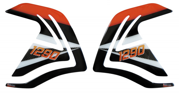 Lackschutz Motorrad Kneepad Orange kompatibel für KTM 1290 Super Adventure S + R