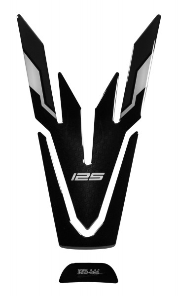 Motorrad 3D Tankpad kompatibel mit Yamaha MT-125 Tech Black ab BJ 2022