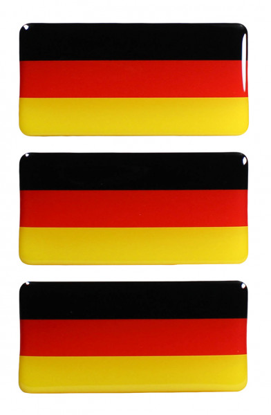 Deutschland Flaggen Aufkleber 3D Deko Sticker Set für Auto Kfz Motorrad