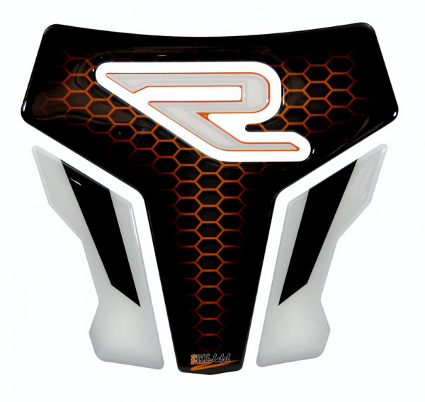 Motorrad Tankpad 3D Gel Aufkleber Grau Wabe kompatibel für KTM 1290 Super Duke R