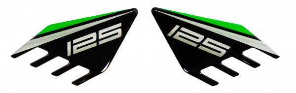 Aufkleber Deko Set Fersenschutz Fußraste Dekor kompatibel für Kawasaki Z125 grün