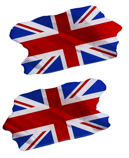 Union Jack 3D Deko Gel UK Flaggen Aufkleber Set für Auto Kfz Motorrad