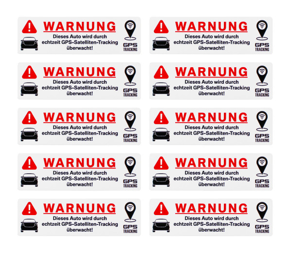 GPS Tracking Aufkleber Anti Diebstahl Set 10 Stck für Motorrad E-Roller Auto uvm