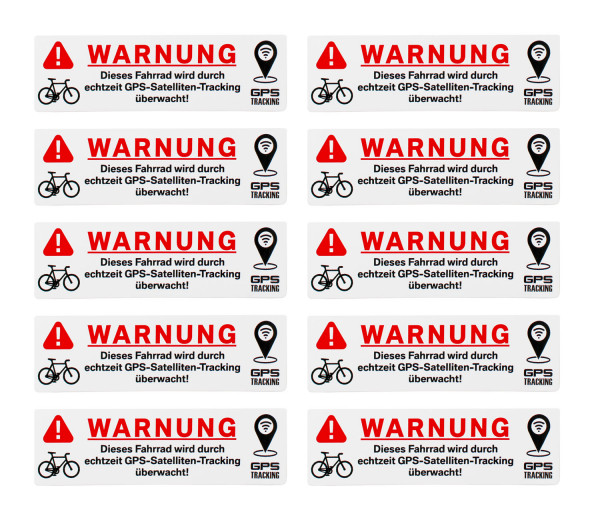 GPS Tracking Aufkleber Anti Diebstahl Set 10 Stck für Motorrad E-Roller Auto uvm