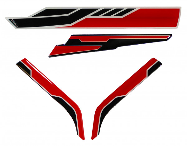 Kettenschutz Deko Kennzeichen Aufkleber rot kompatibel für Kawasaki Z650