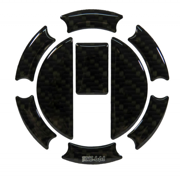 Tankdeckel Pad Carbon Braun Schlüsselschutz Pad universell kompatibel für Triumph