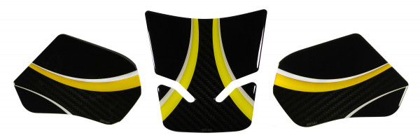 Tankpad Seitentankpad Set kompatibel mit Honda CB750 Hornet Carbon Gelb