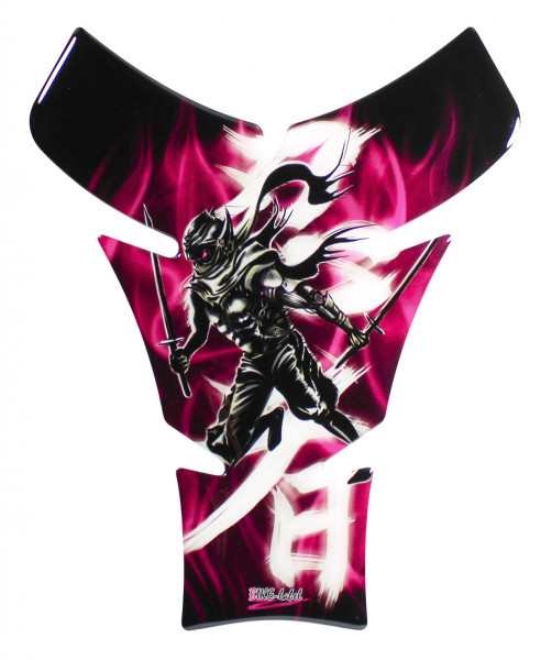 Tankpad 3D Motorrad Aufkleber Ninja Flammen Pink Lackschutz Tankschutz