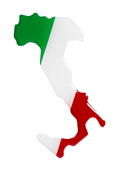 Italien Flaggen Aufkleber 3D Deko Gel Sticker Set für Auto Kfz Motorrad
