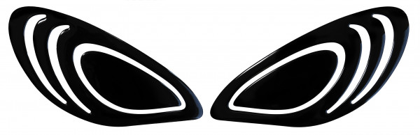 Kneepad Aufkleber Motorrad Schwarz Black kompatibel mit Yamaha XSR 900