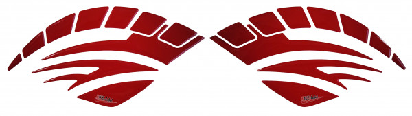 Seitentankpad Motorrad Kniepad 3D Aufkleber Rot Kratzschutz Lackschutz
