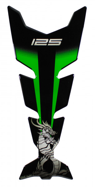 Motorrad Gel Aufkleber Tankpad kompatibel für Kawasaki Z125 Dragon Lackschutz