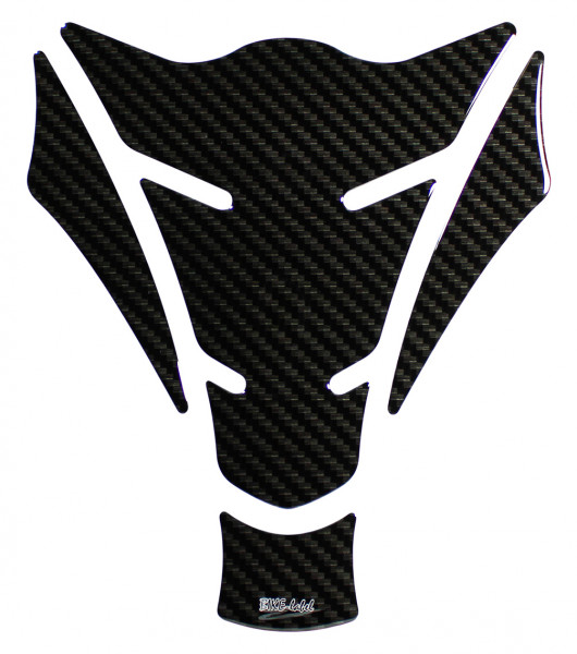 Tankpad 3D Lackschutzfolie für Motorrad Carbon Schwarz Optik Druck Gel-Aufkleber