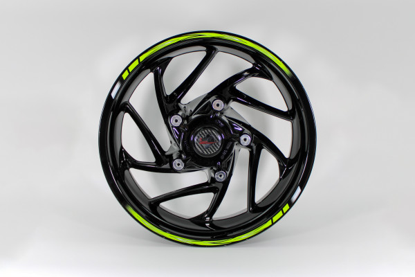 Felgenaufkleber grün universell passend für Kawasaki Motorrad Aufkleber green