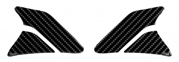 Motorrad Seitentank Carbon Optik Schwarz Knie Pad 3D Aufkleber Lackschutz