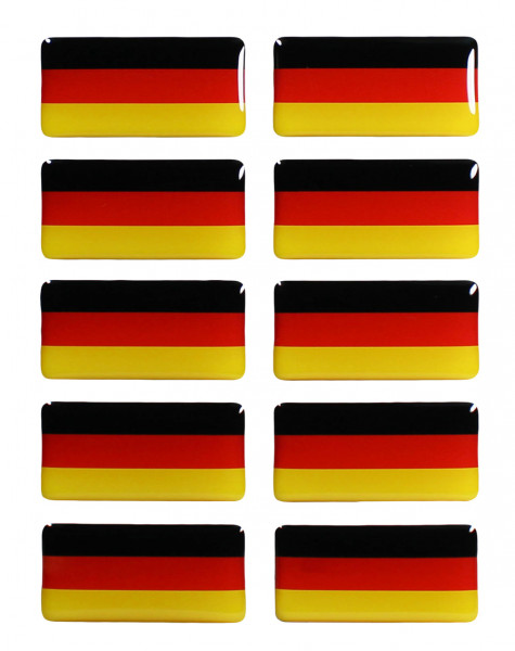Deutschland Flaggen Aufkleber 3D Deko Sticker Set für Auto Kfz Motorrad