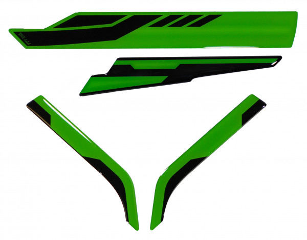 Kettenschutz Kennzeichen Aufkleber Grafik Kit kompatibel für Kawasaki Z650 grün