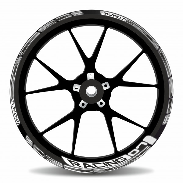 Felgenrand Reflex weiß Stripes Motorrad Aufkleber kompatibel für Yamaha